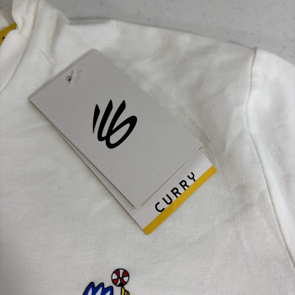 NWT! Under Armour X Steph Curry "That's a Dub" Goat White Tee Shirt Adult L - Picture 5 of 11